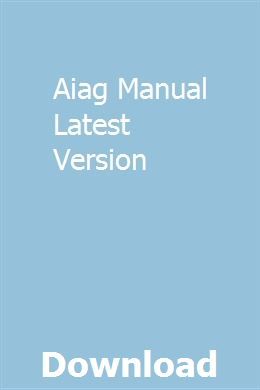 aiag spc manual most recent edition